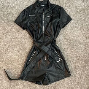 Black leather bodysuit! Never worn perfect condition.
